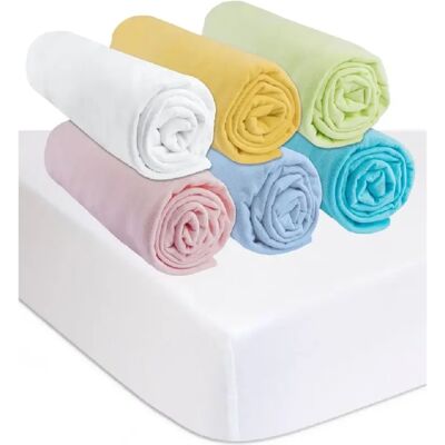 EASY DORT 6 Draps housse 50x100 Coton Mixte + 2 Protèges-matelas - Publicité EASY DORT 6 Draps housse 50x100 Coton Mixte + 2 Protèges-matelas - Publicité