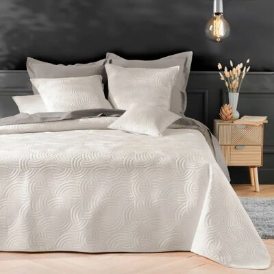 Douceur D'Interieur Couvre-Lit & 2 Housses de Coussin Solange 240x260cm Naturel - Publicité Douceur D'Interieur Couvre-Lit & 2 Housses de Coussin Solange 240x260cm Naturel - Publicité