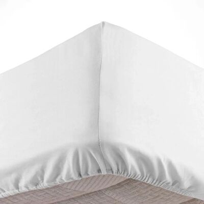 Paris Prix Drap Housse Uni Linella 140x190cm Blanc - Publicité Paris Prix Drap Housse Uni Linella 140x190cm Blanc - Publicité