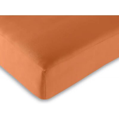 Univers Decor 2 Draps housse Orange 200 x 200 cm - Publicité Univers Decor 2 Draps housse Orange 200 x 200 cm - Publicité