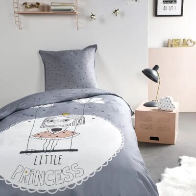 Today Parure de couette 140 x 200 "Little Princess" Réversible 100% Coton / 57 Fils/cm² - Publicité Today Parure de couette 140 x 200 "Little Princess" Réversible 100% Coton / 57 Fils/cm² - Publicité