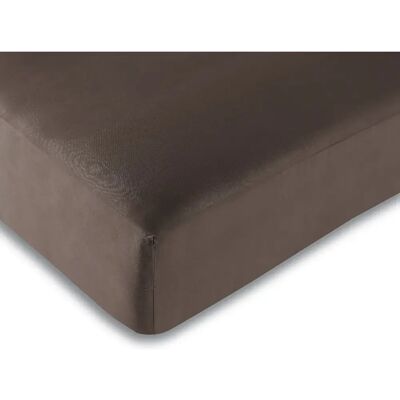 Univers Decor 2 Draps housse Choco 160 x 200 cm - Publicité Univers Decor 2 Draps housse Choco 160 x 200 cm - Publicité
