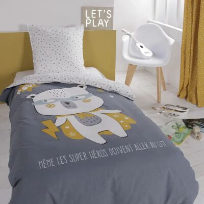 Today Parure de couette 140 x 200 "Super Héros" Réversible 100% Coton / 57 Fils/cm² - Publicité Today Parure de couette 140 x 200 "Super Héros" Réversible 100% Coton / 57 Fils/cm² - Publicité