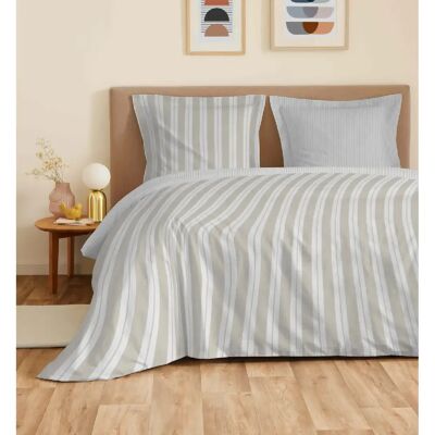 Coton Pur Parure de draps 4 pièces "Vanessa" pour lit 160 x 200 cm "Grande largeur" Gabrielle Naturel - Publicité Coton Pur Parure de draps 4 pièces "Vanessa" pour lit 160 x 200 cm "Grande largeur" Gabrielle Naturel - Publicité