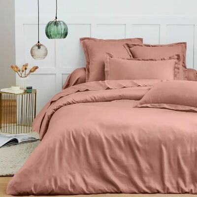 Parure de draps 4 pièces "Premium" pour lit 140 x 190 cm Vieux Rose Coton Pur - Publicité Parure de draps 4 pièces "Premium" pour lit 140 x 190 cm Vieux Rose Coton Pur - Publicité