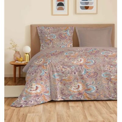 Coton Pur Parure de draps 4 pièces "Vanessa" pour lit 160 x 200 cm "Grande largeur" Bergame Nude - Publicité Coton Pur Parure de draps 4 pièces "Vanessa" pour lit 160 x 200 cm "Grande largeur" Bergame Nude - Publicité