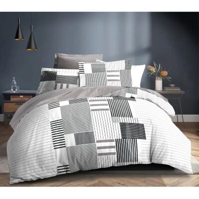 Parure de draps 4P "Louna" lit 160 x 200 Aby Gris Coton Pur - Publicité Parure de draps 4P "Louna" lit 160 x 200 Aby Gris Coton Pur - Publicité