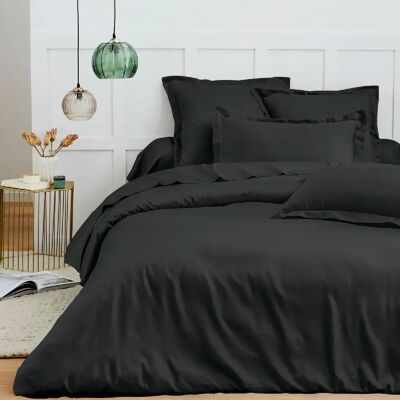 Parure de draps 4 pièces "Premium" pour lit 140 x 190 cm Truffe Coton Pur - Publicité Parure de draps 4 pièces "Premium" pour lit 140 x 190 cm Truffe Coton Pur - Publicité