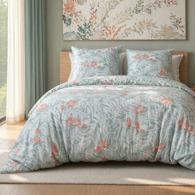 Les Ateliers du Linge Parure housse de couette 100% polyester microfibre 75gsm maonav - Publicité Les Ateliers du Linge Parure housse de couette 100% polyester microfibre 75gsm maonav - Publicité