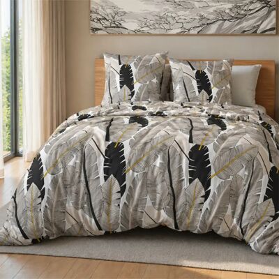 Les Ateliers du Linge Parure housse de couette 100% microfibre 75gsm plumeti - Publicité Les Ateliers du Linge Parure housse de couette 100% microfibre 75gsm plumeti - Publicité