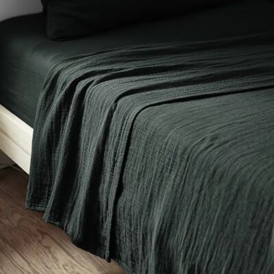 Housse De Rêve Drap plat 270x300 cm Gaze de Coton Terra Sapin - Publicité Housse De Rêve Drap plat 270x300 cm Gaze de Coton Terra Sapin - Publicité