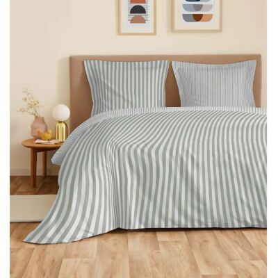 Coton Pur Parure de draps 4 pièces "Vanessa" pour lit 160 x 200 cm "Grande largeur" Palerme Eucalyptu - Publicité Coton Pur Parure de draps 4 pièces "Vanessa" pour lit 160 x 200 cm "Grande largeur" Palerme Eucalyptu - Publicité