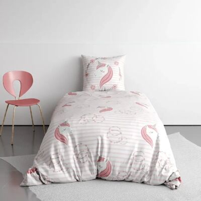 Les Ateliers du Linge Parure de couette 2pcs 140x200cm 100% coton 57 fils/cm2 rina - Publicité Les Ateliers du Linge Parure de couette 2pcs 140x200cm 100% coton 57 fils/cm2 rina - Publicité