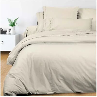 SHOP&CITY SOLEIL Camille Housse de couette en percale de coton Ecru - 220 x 240 cm - Publicité SHOP&CITY SOLEIL Camille Housse de couette en percale de coton Ecru - 220 x 240 cm - Publicité