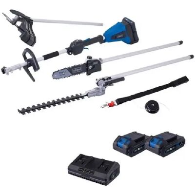 Scheppach BC-MFH400-X - 40 V (2x20V) - Argent/Bleu - Publicité Scheppach BC-MFH400-X - 40 V (2x20V) - Argent/Bleu - Publicité