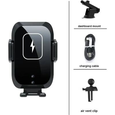 Yonis Chargeur sans fil voiture à pinces pour Samsung - 10 W - Publicité Yonis Chargeur sans fil voiture à pinces pour Samsung - 10 W - Publicité