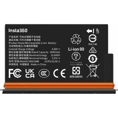 Batterie Insta360 Ultra X5 - Capacité 2 800 mAh - Publicité Batterie Insta360 Ultra X5 - Capacité 2 800 mAh - Publicité