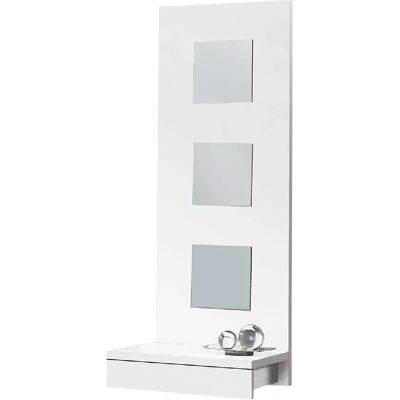 Pegane Console murale avec miroir - Blanc - Publicité Pegane Console murale avec miroir - Blanc - Publicité