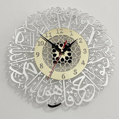 Générique Horloge murale style miroir - Argent - Publicité Générique Horloge murale style miroir - Argent - Publicité