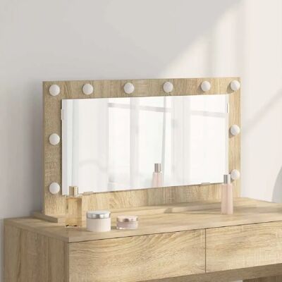 Miroir Mur en Chêne Sonoma - VidaXL - Publicité Miroir Mur en Chêne Sonoma - VidaXL - Publicité