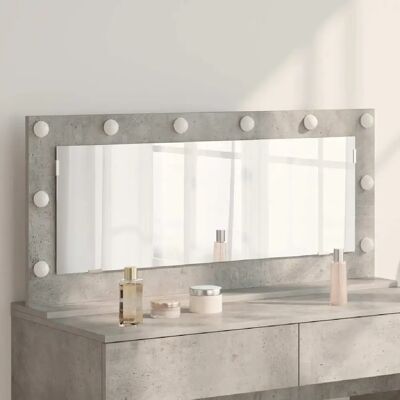 Miroir de Maquillage Gris Concret Vidaxl - Grand Miroir Moderne Salle de Bain - Publicité Miroir de Maquillage Gris Concret Vidaxl - Grand Miroir Moderne Salle de Bain - Publicité