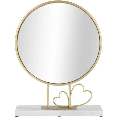 Miroir cœur avec cadre doré Mauro Ferretti SRL - 30x9x39.5 cm - Publicité Miroir cœur avec cadre doré Mauro Ferretti SRL - 30x9x39.5 cm - Publicité