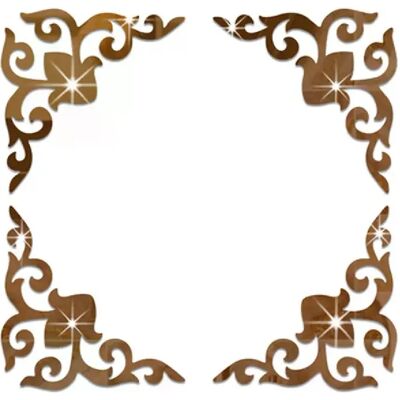 General 4 autocollants d'angle en acrylique effet miroir géométrique doré, décoration moderne pour salle de bain, bordure, ligne d'angle, décoration murale~01787 - Publicité General 4 autocollants d'angle en acrylique effet miroir géométrique doré, décoration moderne pour salle de bain, bordure, ligne d'angle, décoration murale~01787 - Publicité