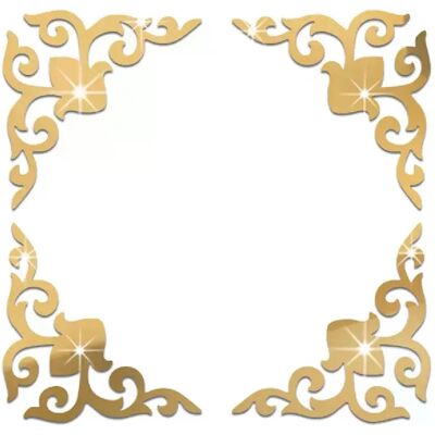 General 4 autocollants d'angle en acrylique effet miroir géométrique doré, décoration moderne pour salle de bain, bordure, ligne d'angle, décoration murale~01768 - Publicité General 4 autocollants d'angle en acrylique effet miroir géométrique doré, décoration moderne pour salle de bain, bordure, ligne d'angle, décoration murale~01768 - Publicité