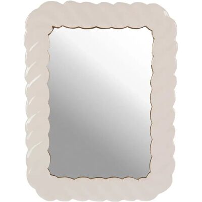 Amadeus Miroir Torsade en métal blanc - Publicité Amadeus Miroir Torsade en métal blanc - Publicité