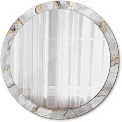 Miroir Rond Motif Marbre - Miroir Murale - 100cm - Publicité Miroir Rond Motif Marbre - Miroir Murale - 100cm - Publicité
