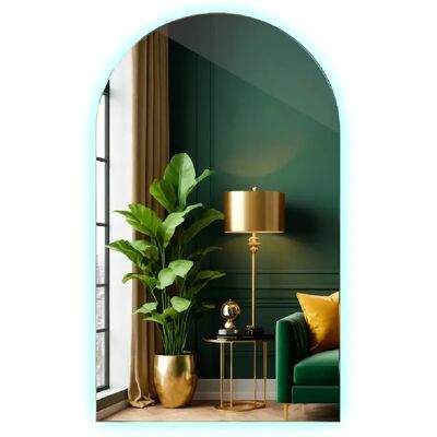 Tulup Miroir mural LED ovale - Platine - Publicité Tulup Miroir mural LED ovale - Platine - Publicité