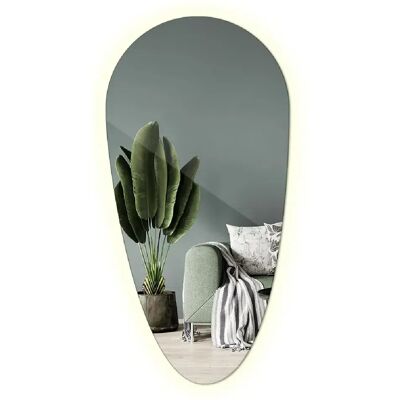 Tulup Miroir LED mural ovale - Blanc - Publicité Tulup Miroir LED mural ovale - Blanc - Publicité