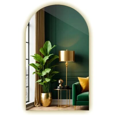 Tulup Miroir mural LED ovale - Naturel - Publicité Tulup Miroir mural LED ovale - Naturel - Publicité