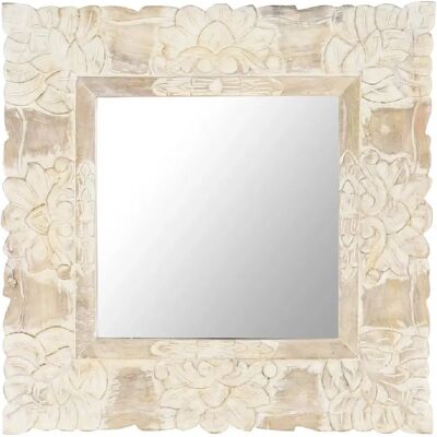 Miroir mural blanc vidaXL - Mango - Publicité Miroir mural blanc vidaXL - Mango - Publicité