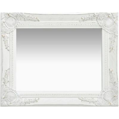 DÉCOSHOP26 - DEC022850 - Blanc - 50x40 cm - Miroir - Publicité DÉCOSHOP26 - DEC022850 - Blanc - 50x40 cm - Miroir - Publicité