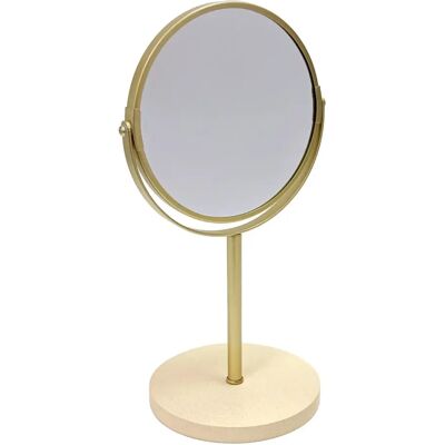 Douceur D'Interieur Miroir à Poser Grossissant Oria 17cm Sable - Publicité Douceur D'Interieur Miroir à Poser Grossissant Oria 17cm Sable - Publicité