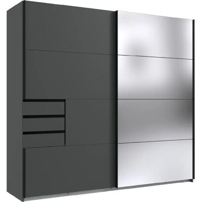 Pegane - Armoire - graphite - 225x208x64 - Wardrobe - Publicité Pegane - Armoire - graphite - 225x208x64 - Wardrobe - Publicité