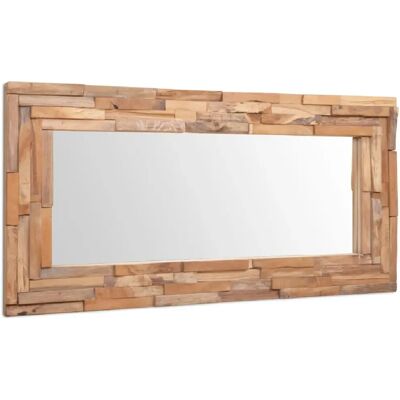 DÉCOSHOP26 - DEC022673 - Teak - Marron - Miroir - Publicité DÉCOSHOP26 - DEC022673 - Teak - Marron - Miroir - Publicité