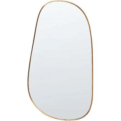 Miroir Mur Beliani Cadre Métal Doré 57 x 110 cm Décoration Murale Moderne - Publicité Miroir Mur Beliani Cadre Métal Doré 57 x 110 cm Décoration Murale Moderne - Publicité