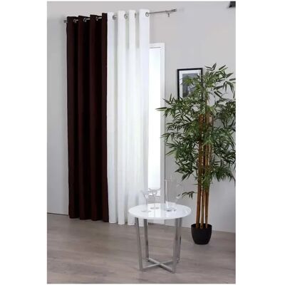 ATMOSPHERA Rideau Satin 140x260cm Choco - Publicité ATMOSPHERA Rideau Satin 140x260cm Choco - Publicité