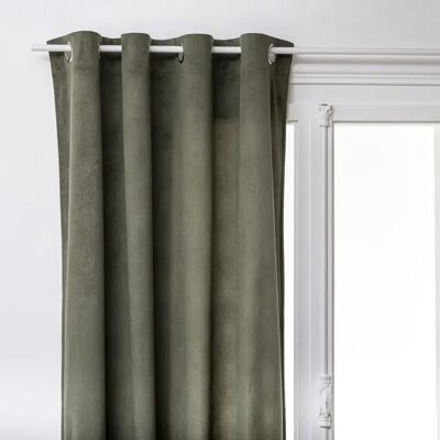 ATMOSPHERA Rideau Tamisant Lilou 140x260cm Vert Kaki - Publicité ATMOSPHERA Rideau Tamisant Lilou 140x260cm Vert Kaki - Publicité