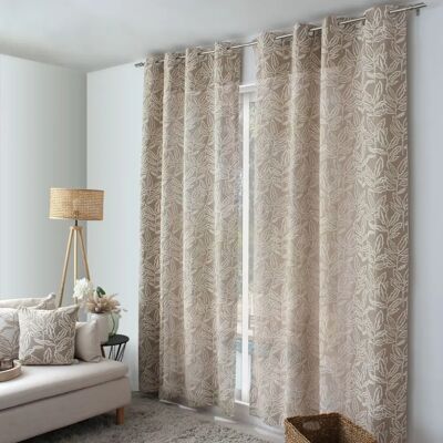 Enjoy Rideau à Œillets Imprimé Lodge 140x240cm Naturel - Publicité Enjoy Rideau à Œillets Imprimé Lodge 140x240cm Naturel - Publicité