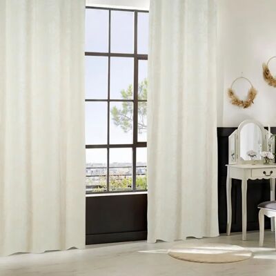 Rideau en coton ivoire Willow Atmosphera - 135x260cm - Publicité Rideau en coton ivoire Willow Atmosphera - 135x260cm - Publicité