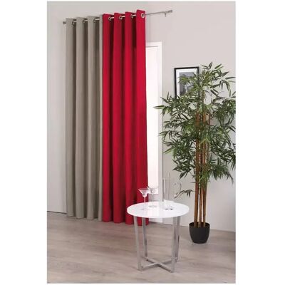 ATMOSPHERA Rideau Satin 140x260cm Lin - Publicité ATMOSPHERA Rideau Satin 140x260cm Lin - Publicité