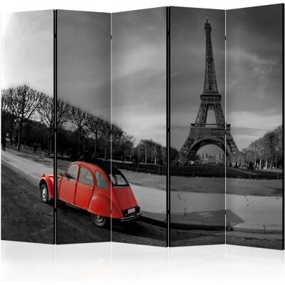 Paravent ARTGEIST 5 pièces Tour Eiffel et Voiture Rouge - Publicité Paravent ARTGEIST 5 pièces Tour Eiffel et Voiture Rouge - Publicité