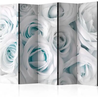 Paris prix Paravent 5 volets satin rose turquoise - Multicolore - Publicité Paris prix Paravent 5 volets satin rose turquoise - Multicolore - Publicité