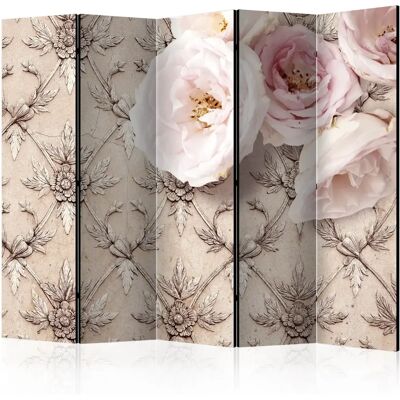 Paris Prix Paravent 5 Volets Romantic Beige 172x225cm - Publicité Paris Prix Paravent 5 Volets Romantic Beige 172x225cm - Publicité