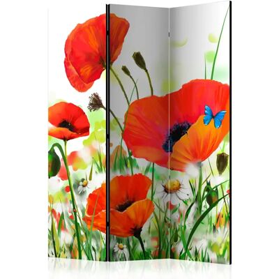 Paris prix Paravent 3 volets Country Poppies - Multicolore - Publicité Paris prix Paravent 3 volets Country Poppies - Multicolore - Publicité