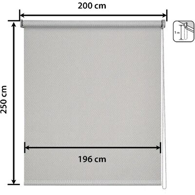 Easydeco - Estor Enrollable Screen - Gris - Roller blind - Publicité Easydeco - Estor Enrollable Screen - Gris - Roller blind - Publicité