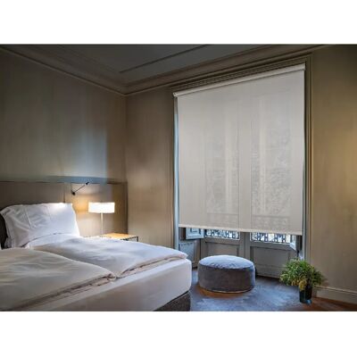 Easydeco - Screen - Blanc - 125x250 cm - Roller Blind - Publicité Easydeco - Screen - Blanc - 125x250 cm - Roller Blind - Publicité